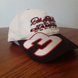 Dale Earnhardt #3 Adult Hat Chase Authentics Embroidered Strapback Nascar White